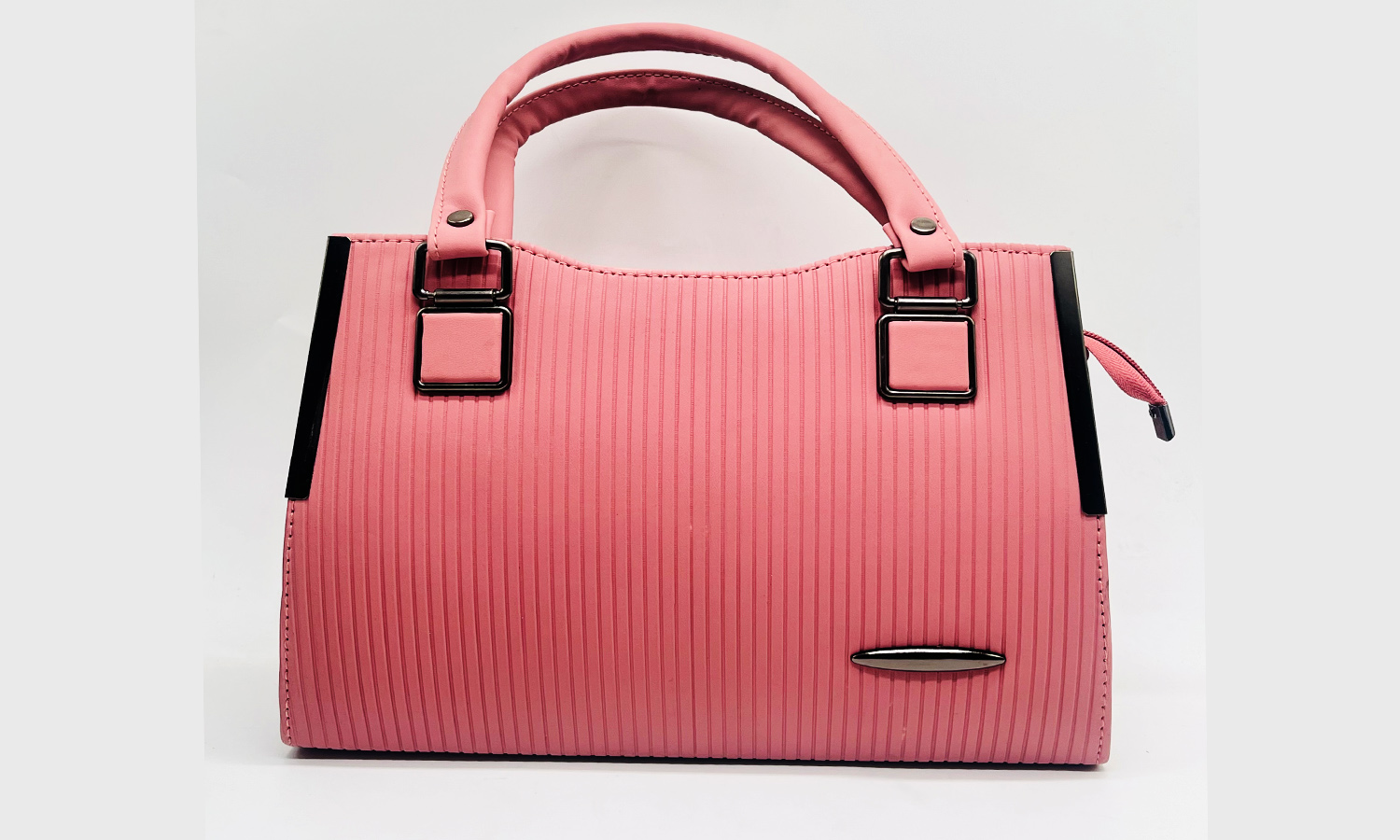 Womens Hand Bag in Solid Pink Color